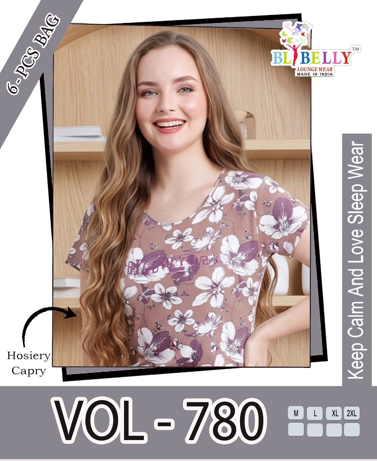 Vol 780 Belly Hosiery Capri Night Suits Wholesale Price