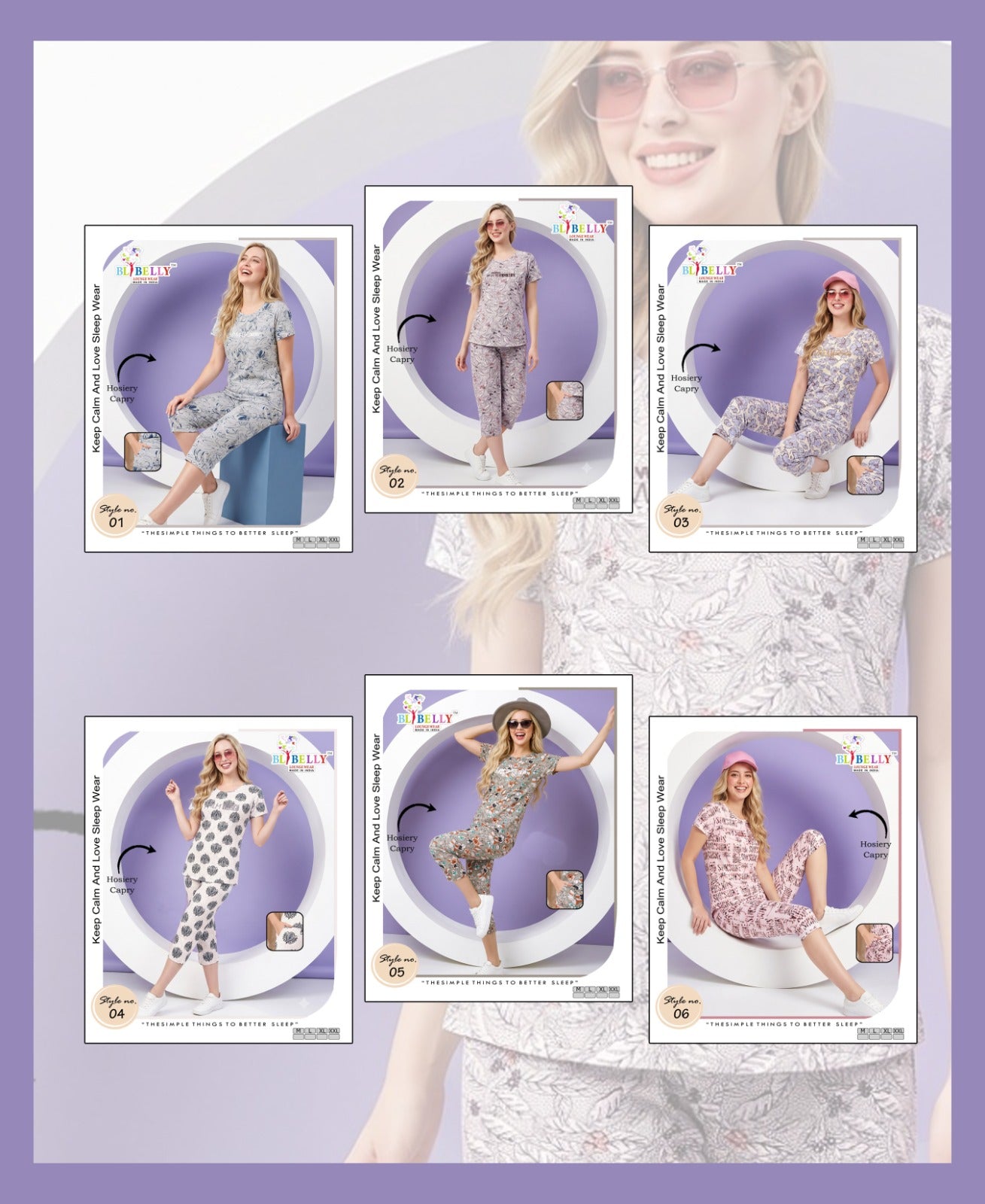 Vol 781 Belly Hosiery Capri Night Suits Wholesaler Ahmedabad