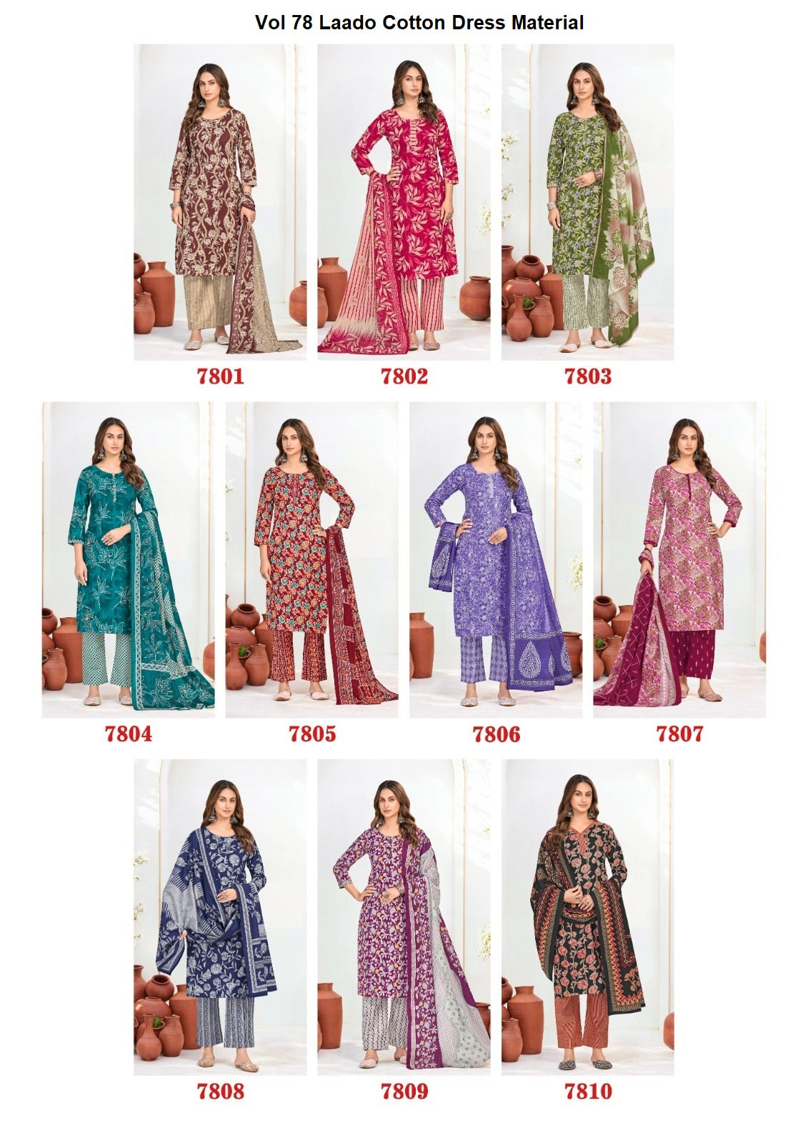 Vol 78 Laado Cotton Dress Material Exporter Gujarat
