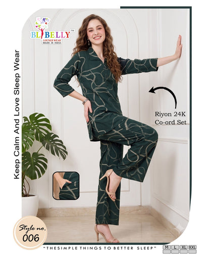 Vol 790 Belly Rayon 24Kg Co Ord Set Manufacturer India