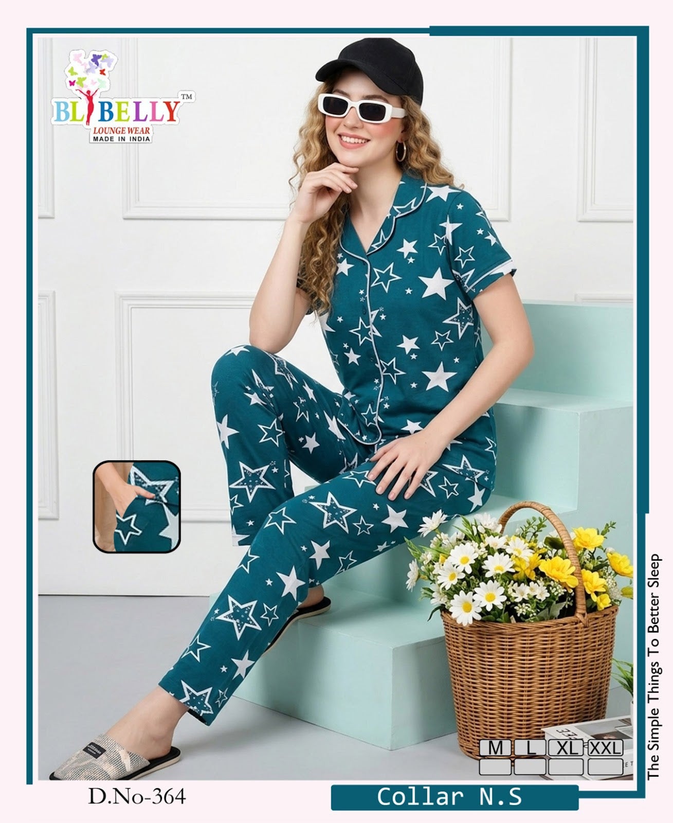 Vol 792 Print To Print Belly Sinker Collar Night Suits Manufacturer India