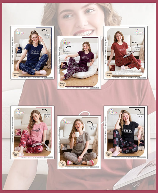 Vol 793 Belly Sinker Pyjama Night Suits Wholesale Rate