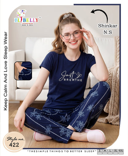 Vol 793 Belly Sinker Pyjama Night Suits Wholesale Rate