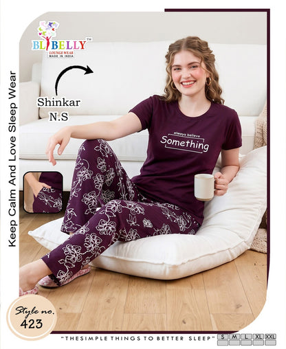Vol 793 Belly Sinker Pyjama Night Suits Wholesale Rate