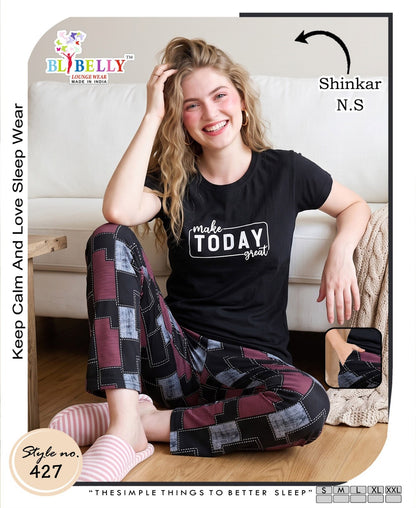 Vol 793 Belly Sinker Pyjama Night Suits Wholesale Rate