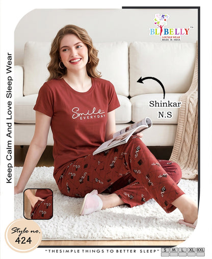 Vol 793 Belly Sinker Pyjama Night Suits Wholesale Rate
