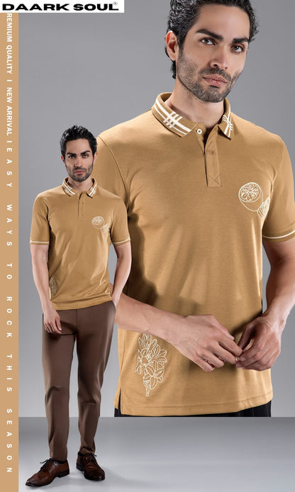 Vol 79 Collar Style Daark Soul Interlock Mens Tshirts Exporter India