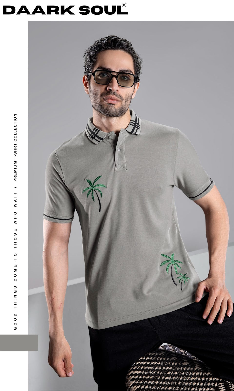 Vol 79 Collar Style Daark Soul Interlock Mens Tshirts Exporter India