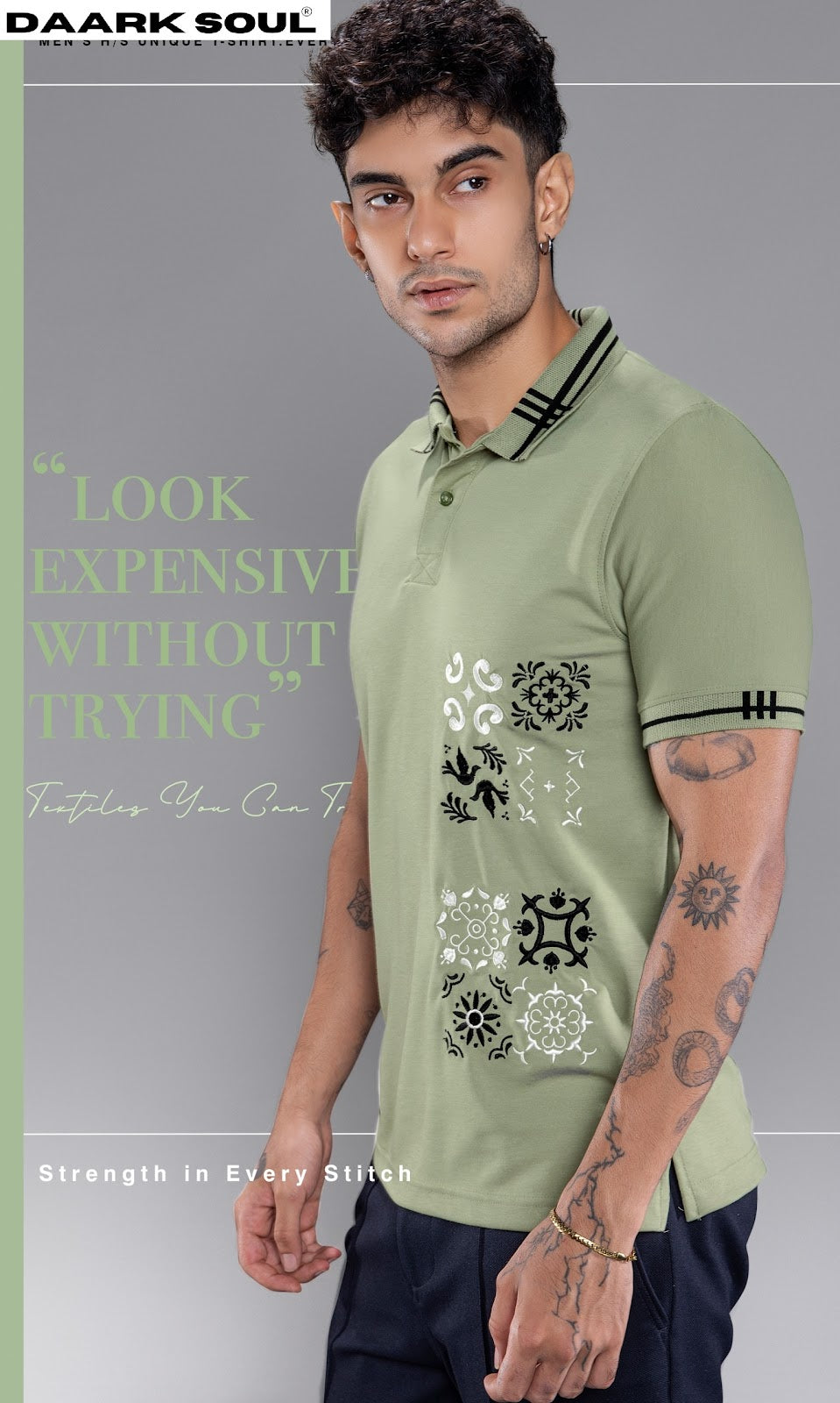 Vol 79 Collar Style Daark Soul Interlock Mens Tshirts Exporter India