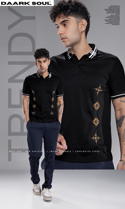 Vol 79 Collar Style Daark Soul Interlock Mens Tshirts Exporter India