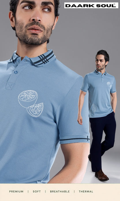 Vol 79 Collar Style Daark Soul Interlock Mens Tshirts Exporter India