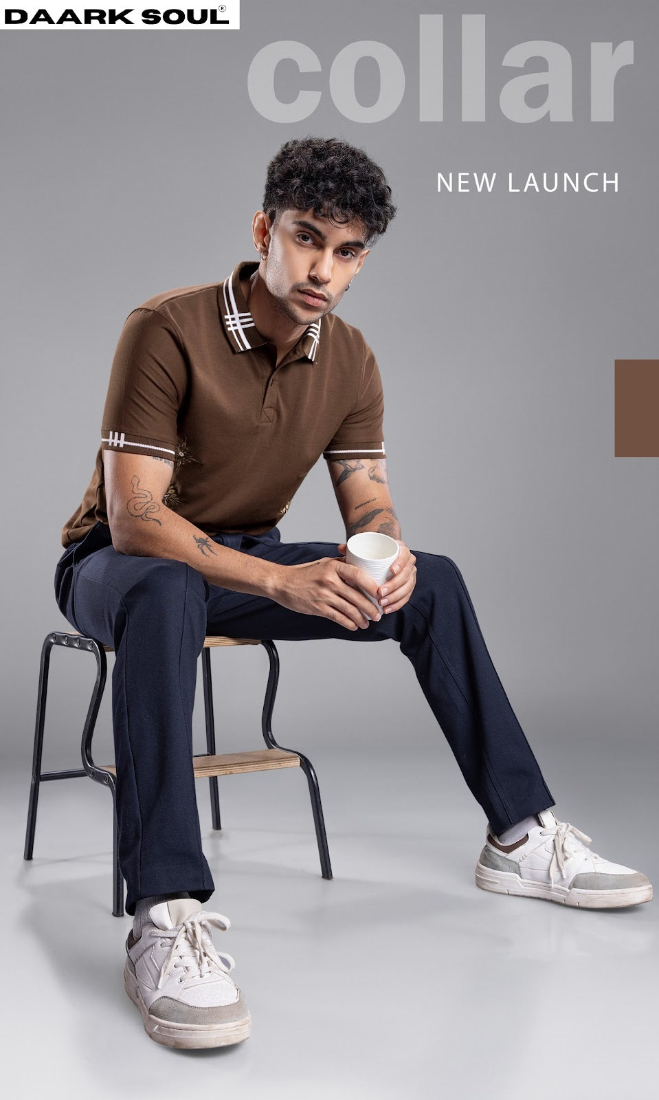 Vol 79 Collar Style Daark Soul Interlock Mens Tshirts Exporter India