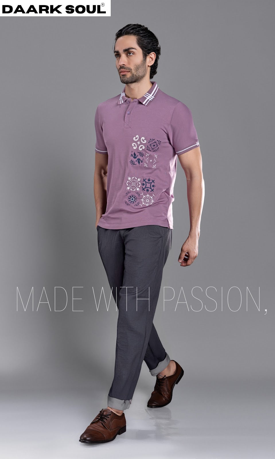 Vol 79 Collar Style Daark Soul Interlock Mens Tshirts Exporter India