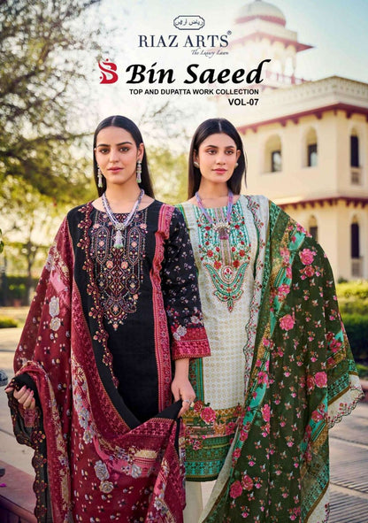 Vol 7 Bin Saeed Riaz Art Pure Cotton Karachi Salwar Suits Supplier Ahmedabad