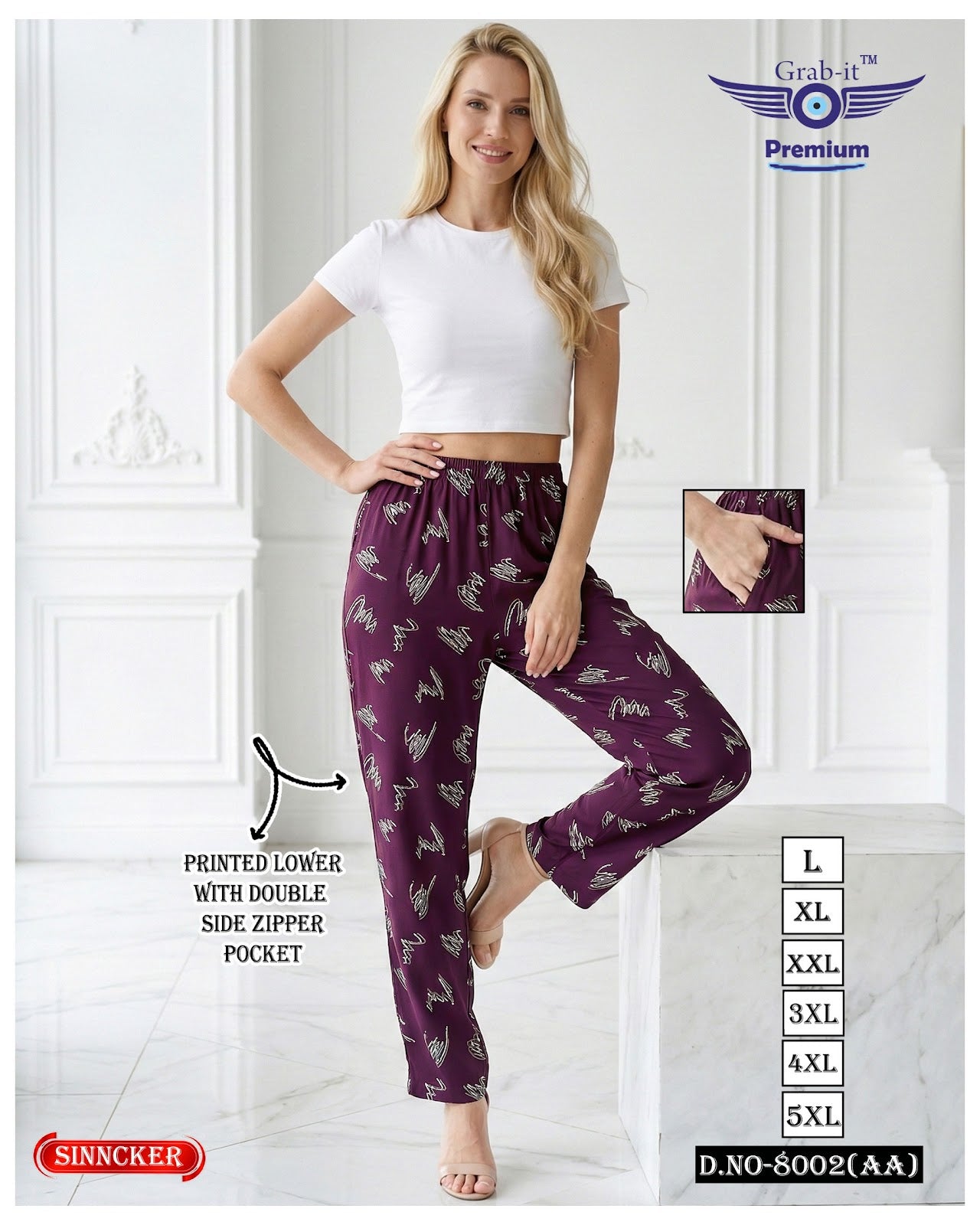 Vol 8002 Aa Grab It Sinker Women Night Lower Supplier Gujarat