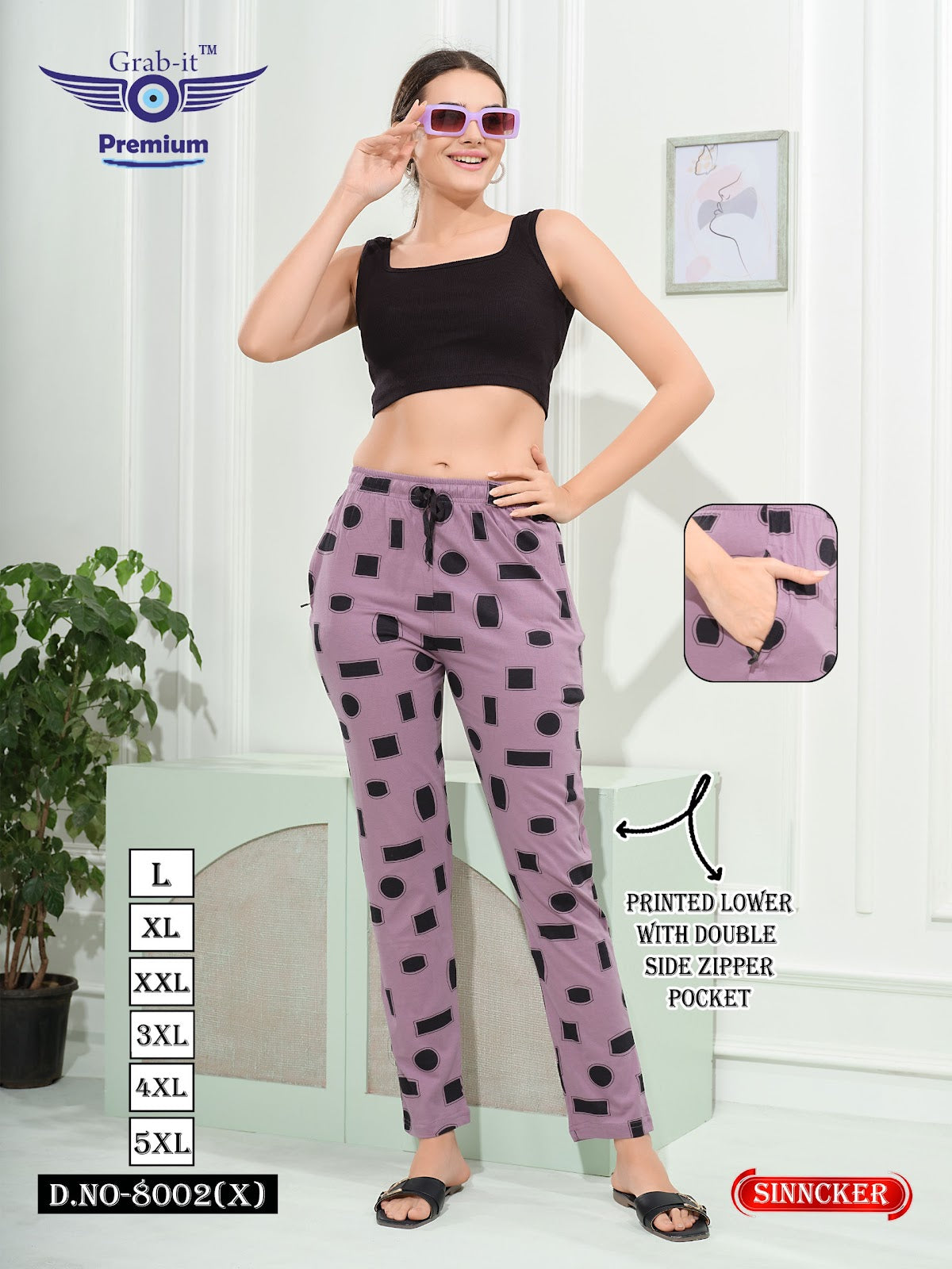 Vol 8002 X Printed Grab It Sinker Women Night Lower Wholesale Rate