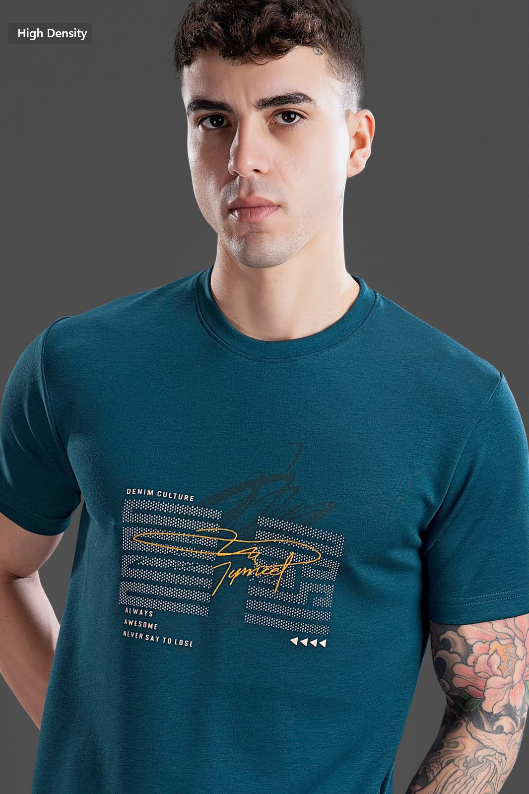 Vol 807 To 814 Sticker Style High Density Lycra Mens Tshirts Wholesale