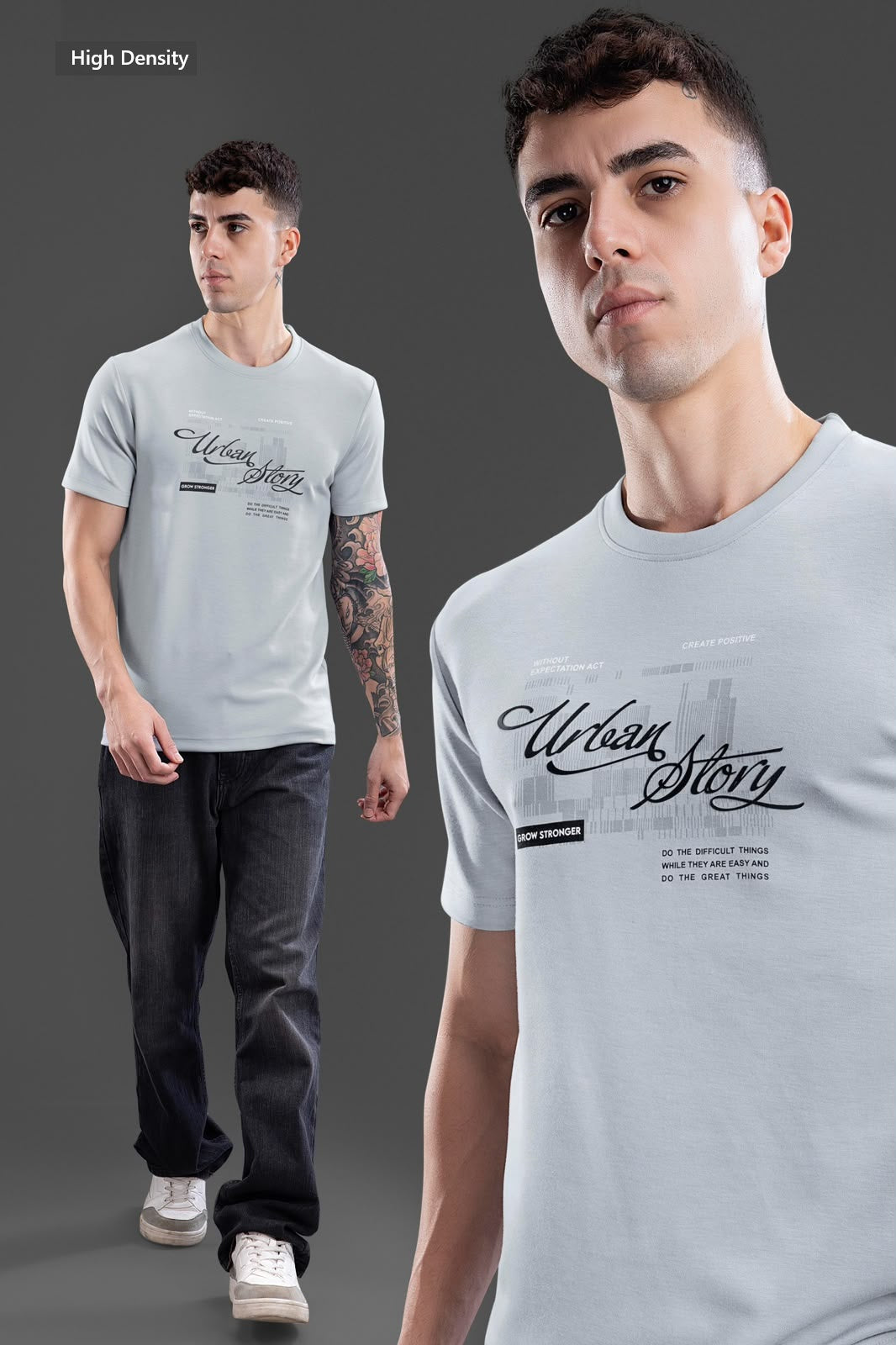 Vol 807 To 814 Sticker Style High Density Lycra Mens Tshirts Wholesale