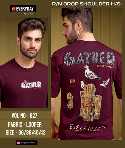 Vol 827 Oversize Everyday Cotton Looper Mens Tshirts Wholesale