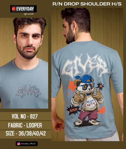 Vol 827 Oversize Everyday Cotton Looper Mens Tshirts Wholesale