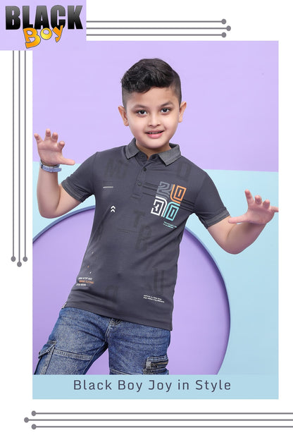 Vol 834 Black Tencil Lycra Boys Tshirt Wholesale