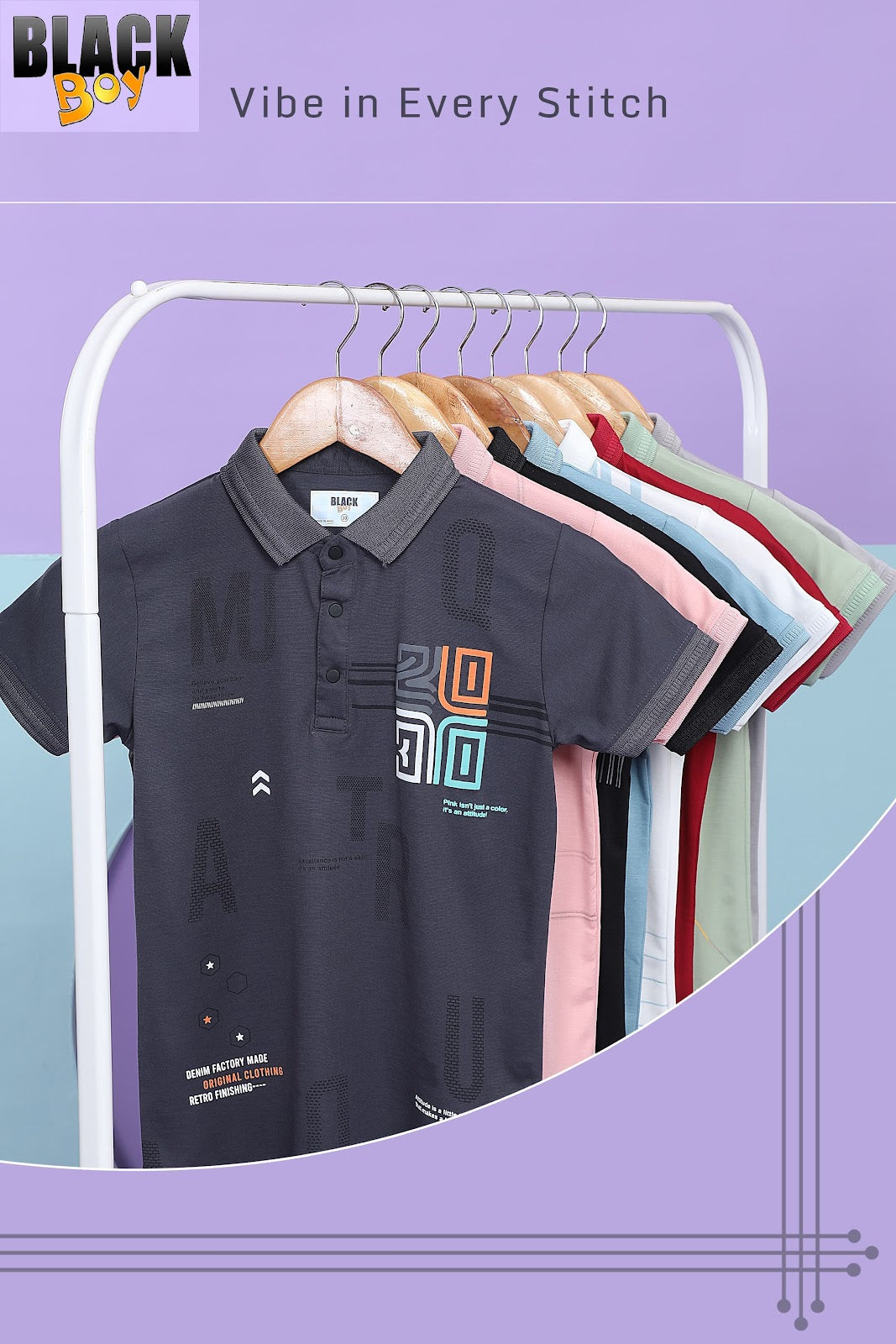 Vol 834 Black Tencil Lycra Boys Tshirt Wholesale