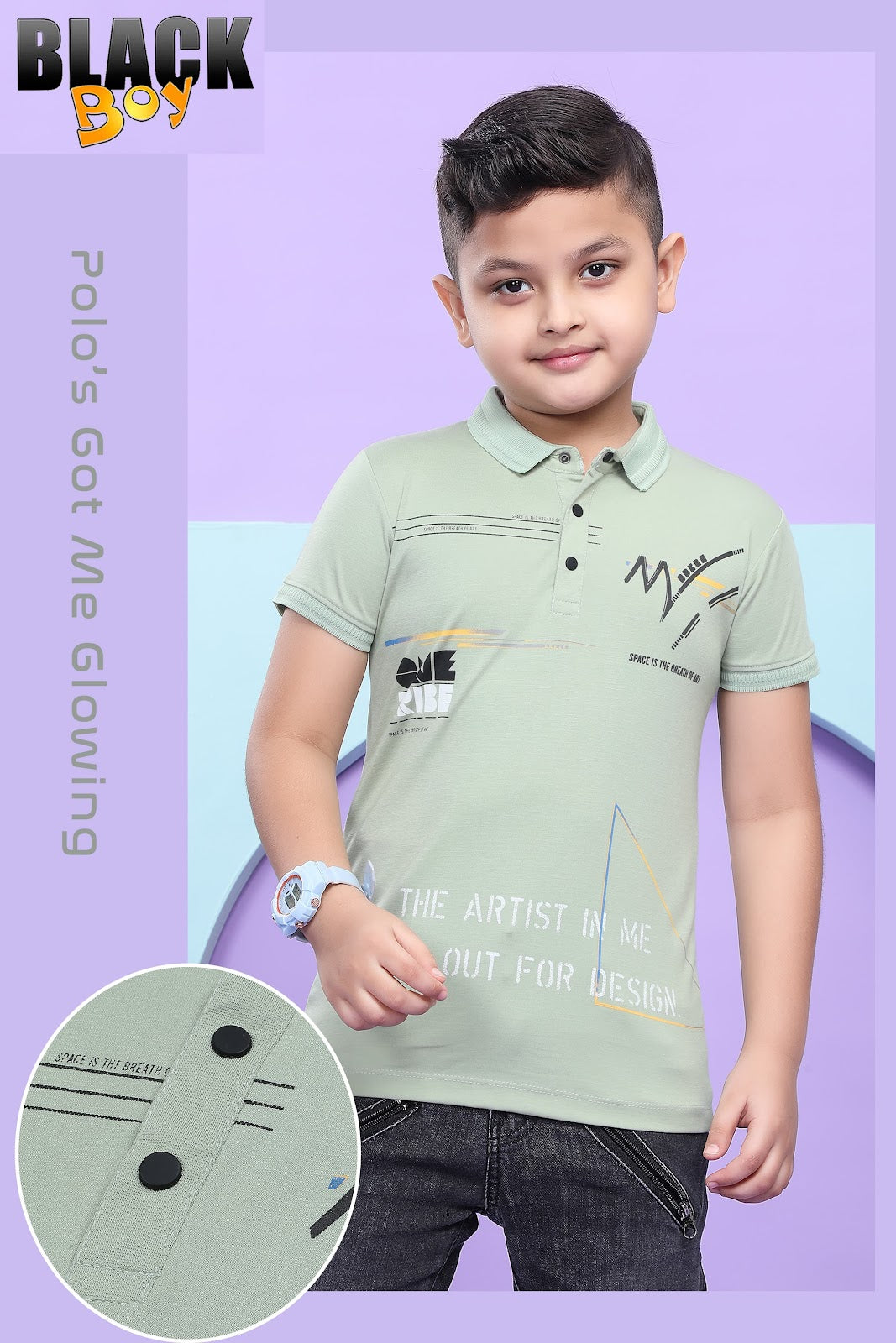Vol 834 Black Tencil Lycra Boys Tshirt Wholesale
