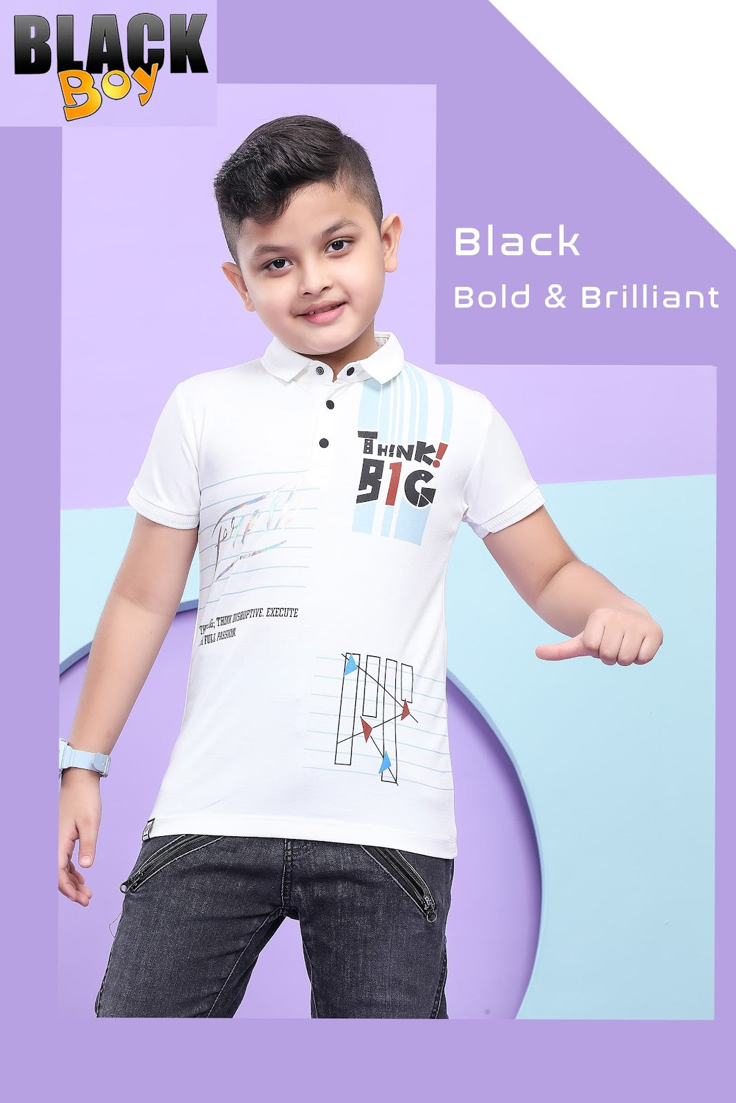 Vol 834 Black Tencil Lycra Boys Tshirt Wholesale