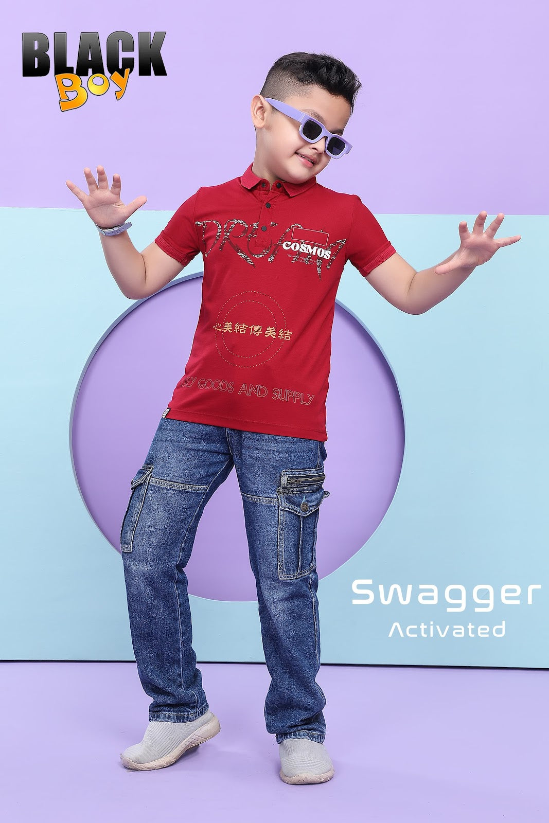 Vol 834 Black Tencil Lycra Boys Tshirt Wholesale