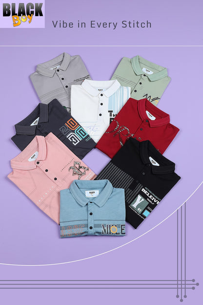 Vol 834 Black Tencil Lycra Boys Tshirt Wholesale