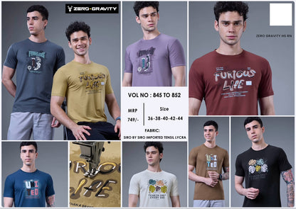 Vol 845 To 852 Zero Gravity Imported Mens Tshirts Manufacturer Ahmedabad