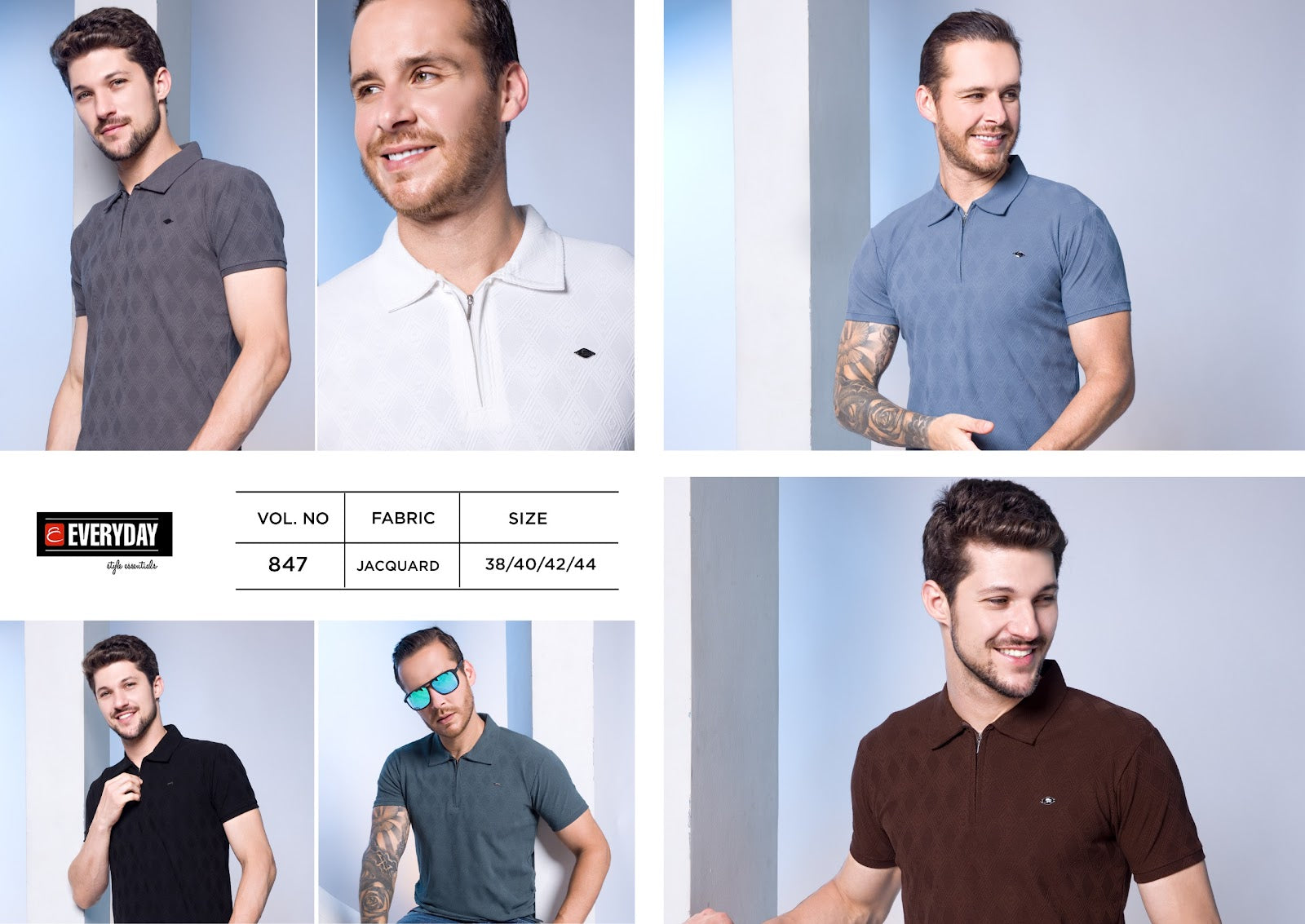 Vol 847 Everyday Jacquard Mens Tshirts Exporter Gujarat