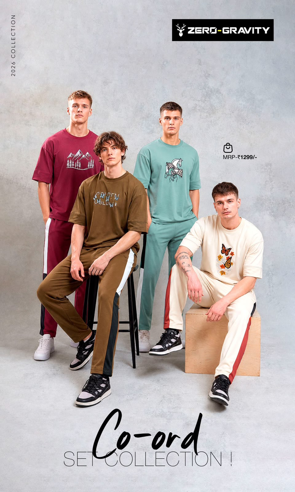 Vol 877 To 882 Zero Gravity Looper Knit Mens Co Ord Set Wholesale Price