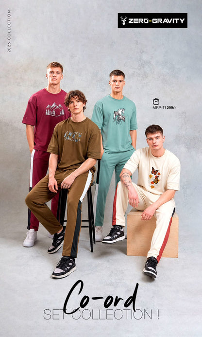 Vol 877 To 882 Zero Gravity Looper Knit Mens Co Ord Set Wholesale Price