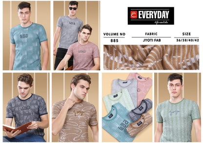 Vol 885 Everyday Jacquard Knit Mens Tshirts Wholesale Price
