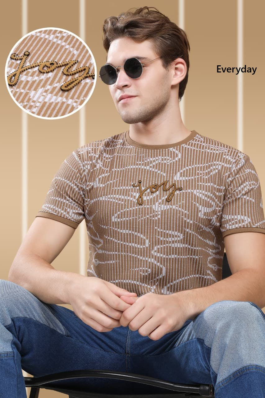 Vol 885 Everyday Jacquard Knit Mens Tshirts Wholesale Price