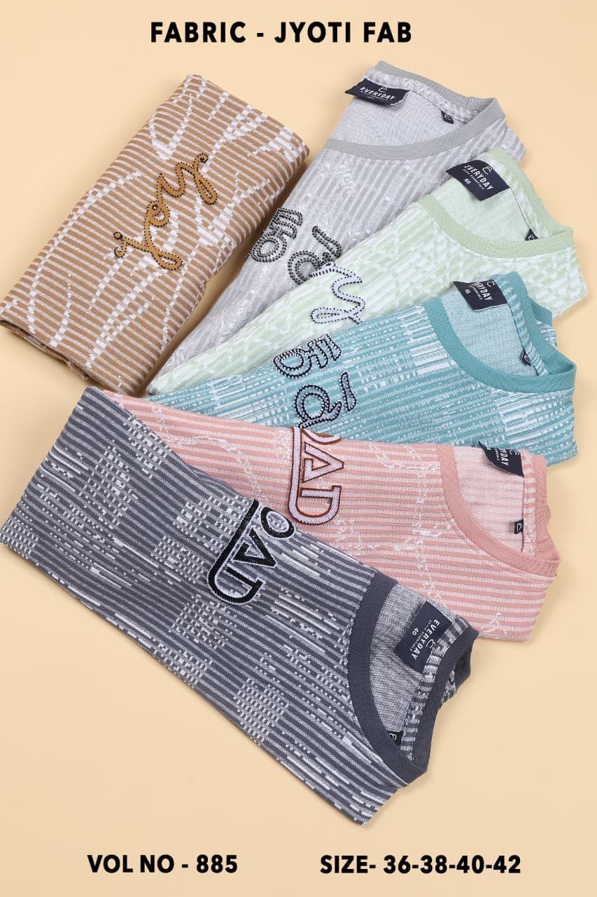 Vol 885 Everyday Jacquard Knit Mens Tshirts Wholesale Price