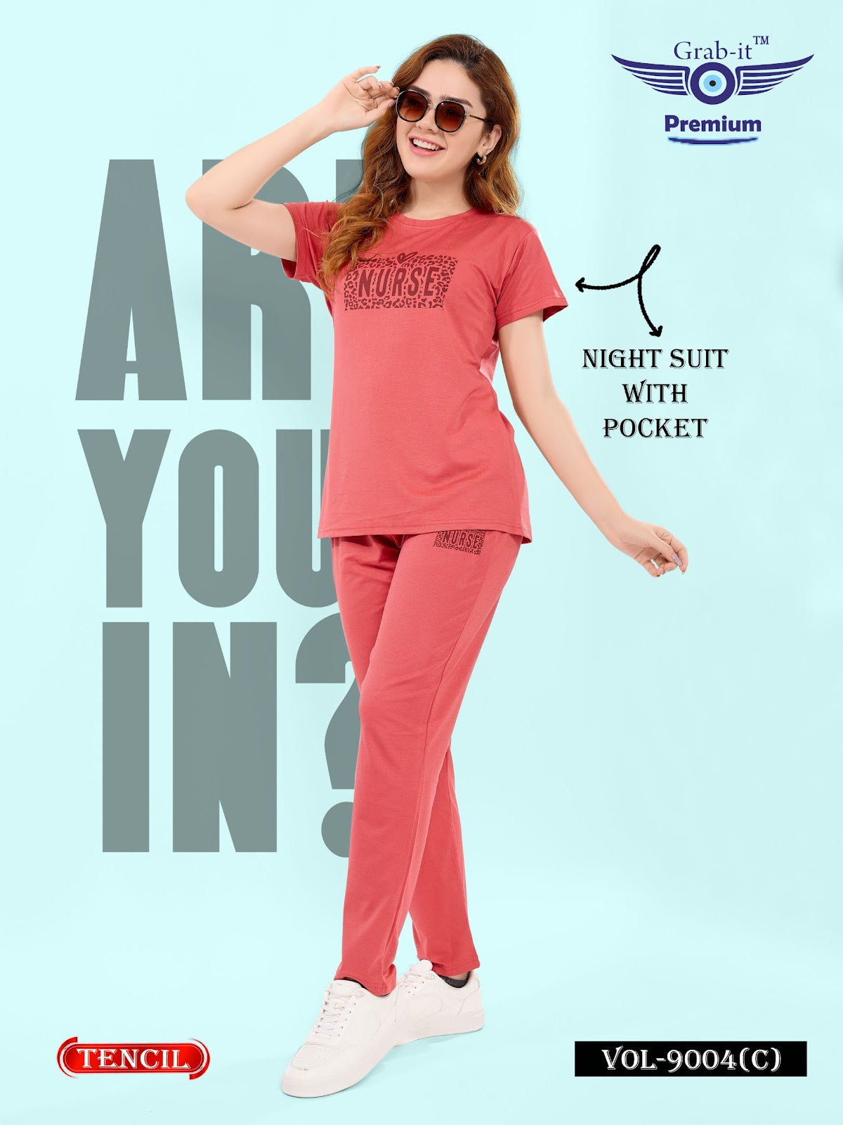 Vol 9004 C Grab It Tencil Pyjama Night Suits Manufacturer India