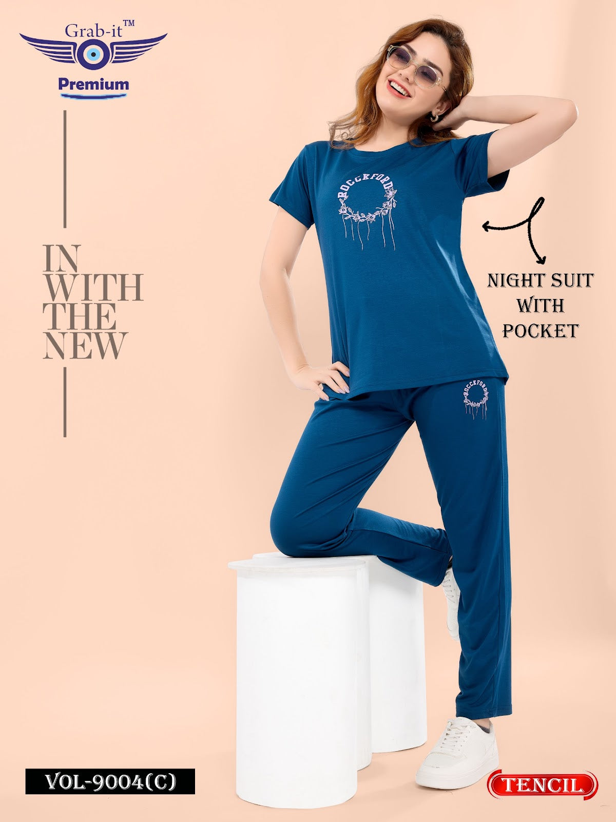 Vol 9004 C Grab It Tencil Pyjama Night Suits Manufacturer India