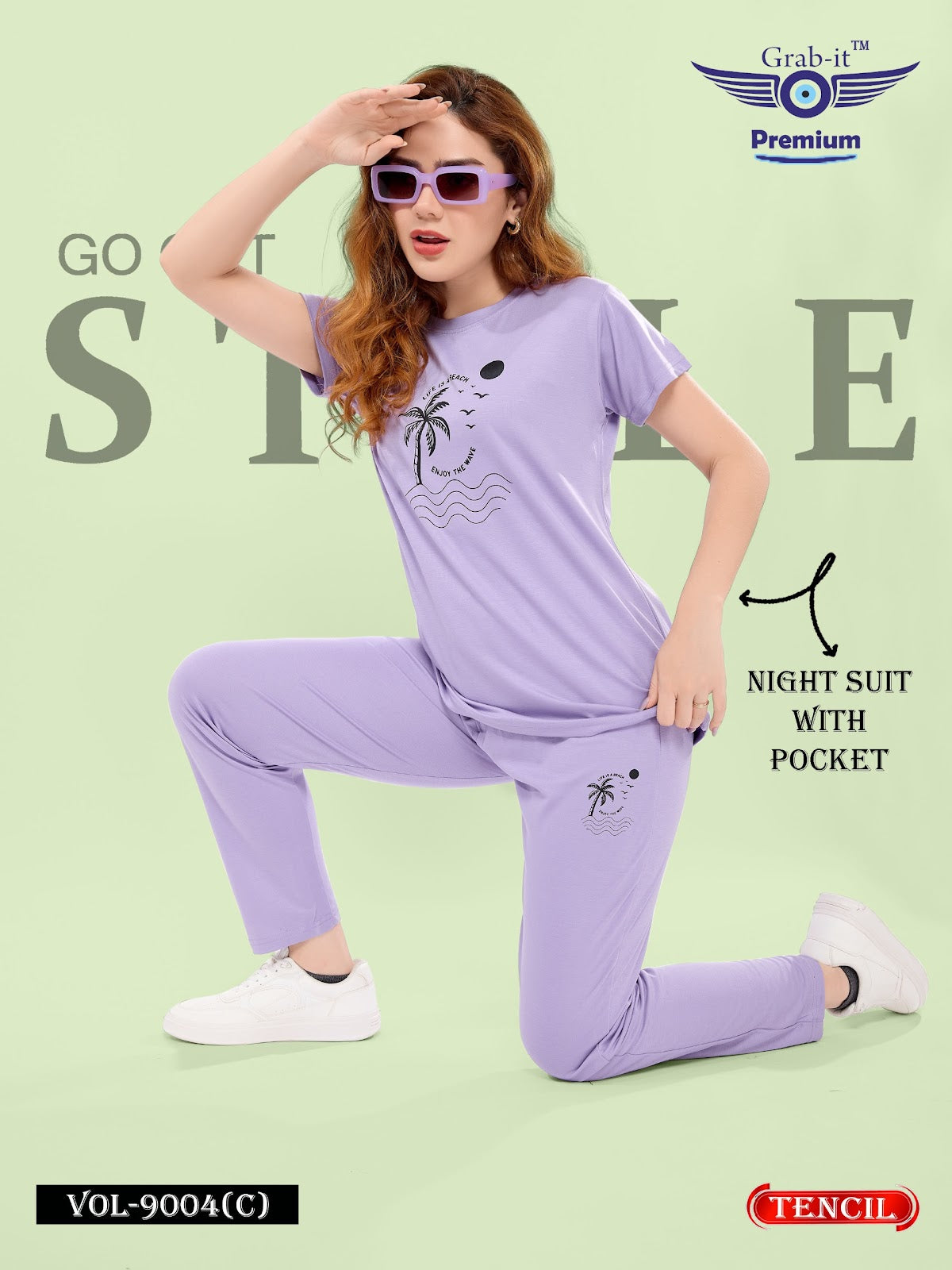Vol 9004 C Grab It Tencil Pyjama Night Suits Manufacturer India