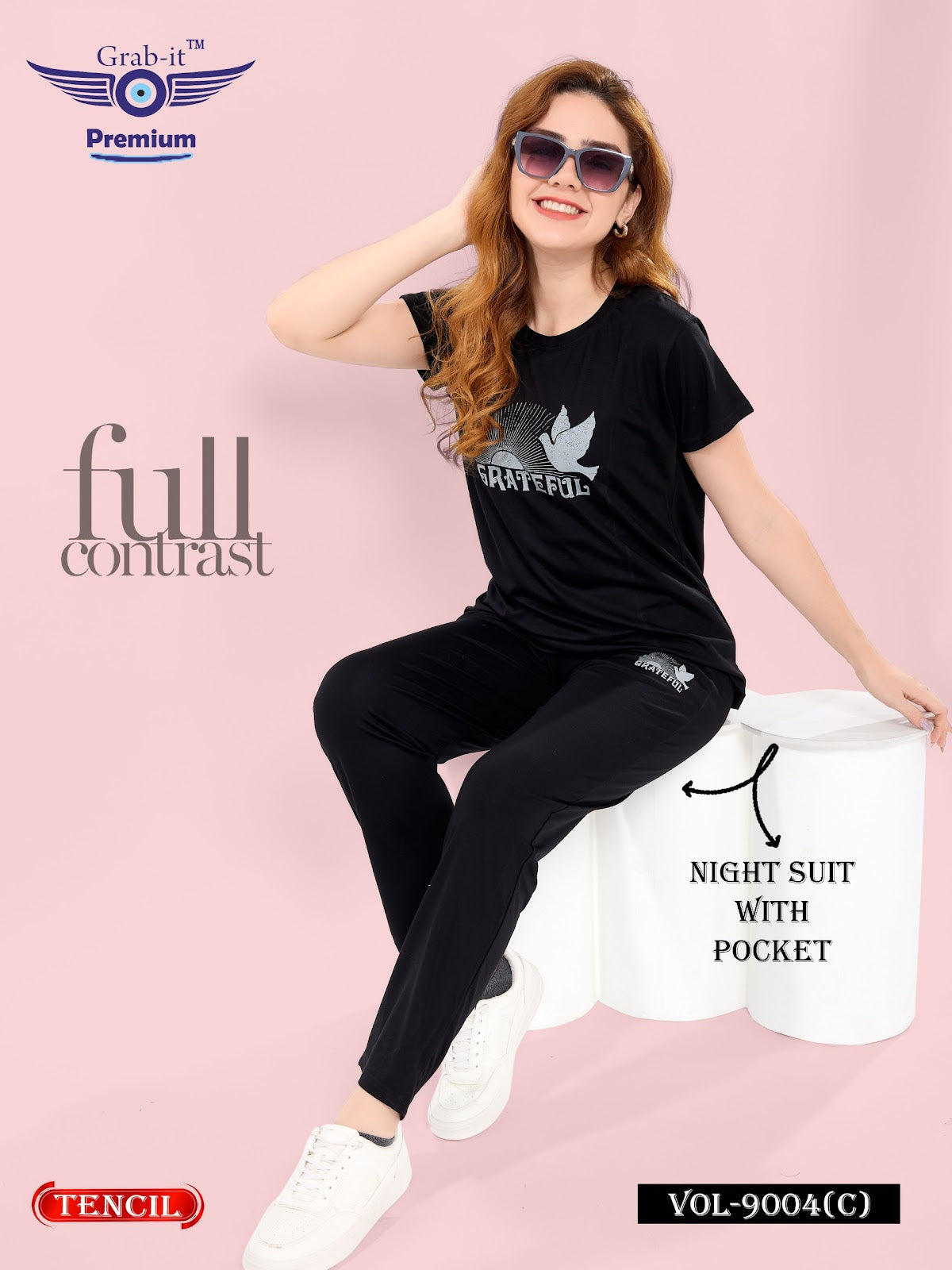 Vol 9004 C Grab It Tencil Pyjama Night Suits Manufacturer India