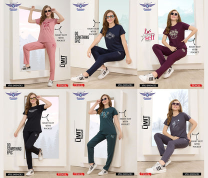 Vol 9004 E Grab It Tencil Pyjama Night Suits Wholesale Rate