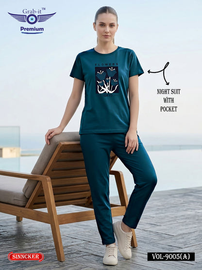 Vol 9005 A Grab It Sinker Pyjama Night Suits Supplier Gujarat