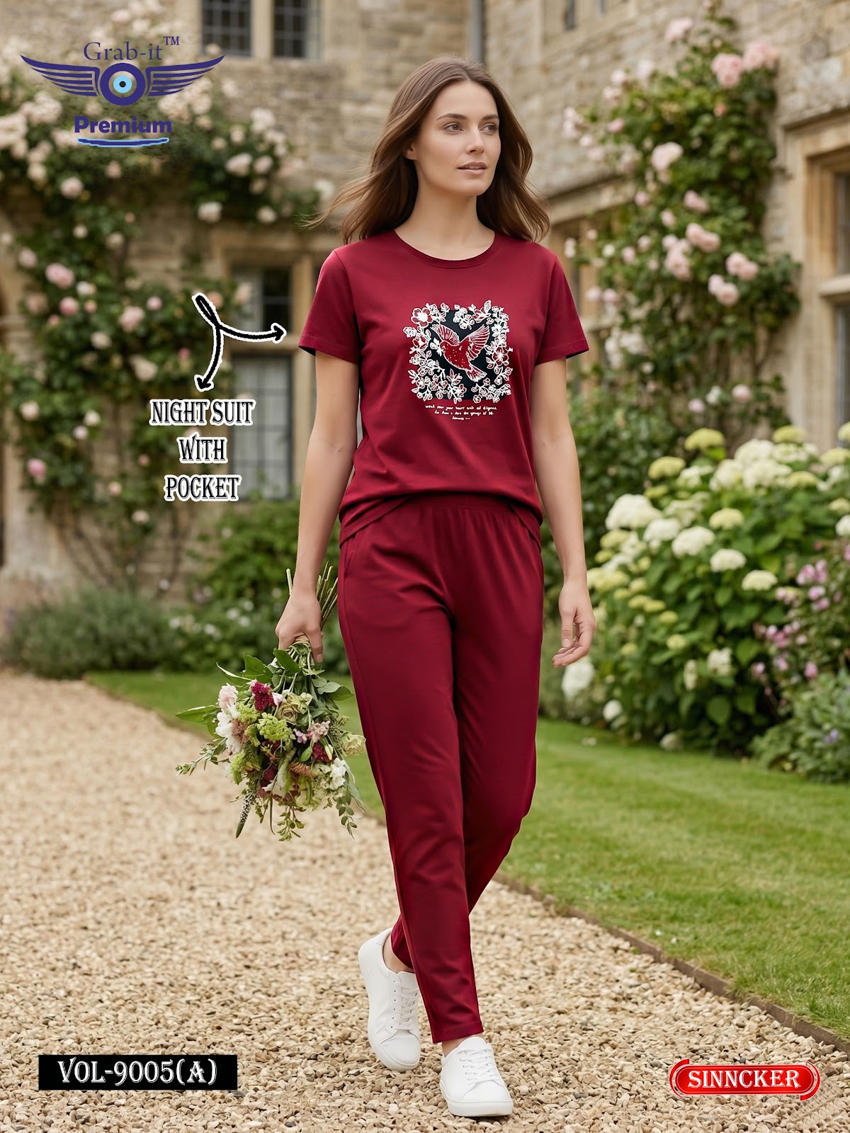 Vol 9005 A Grab It Sinker Pyjama Night Suits Supplier Gujarat