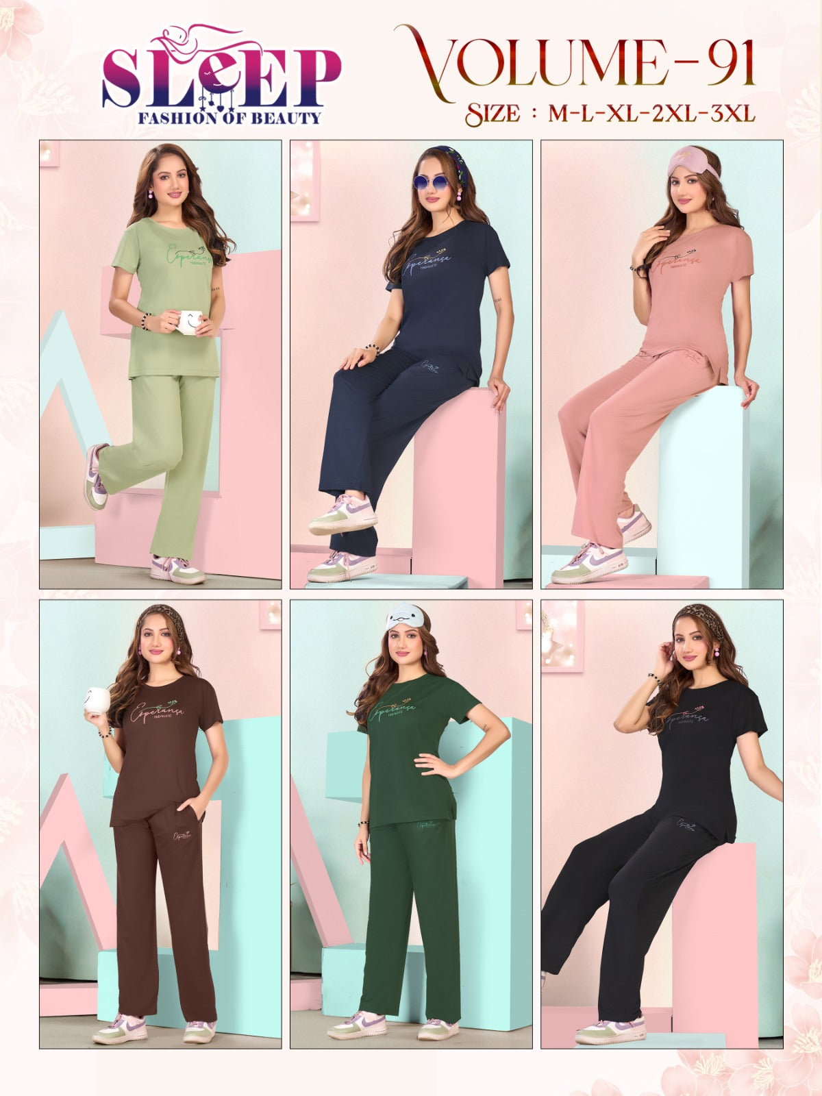 Vol 91 Sleep Faith Lady Tencil Pyjama Night Suits Wholesale Price