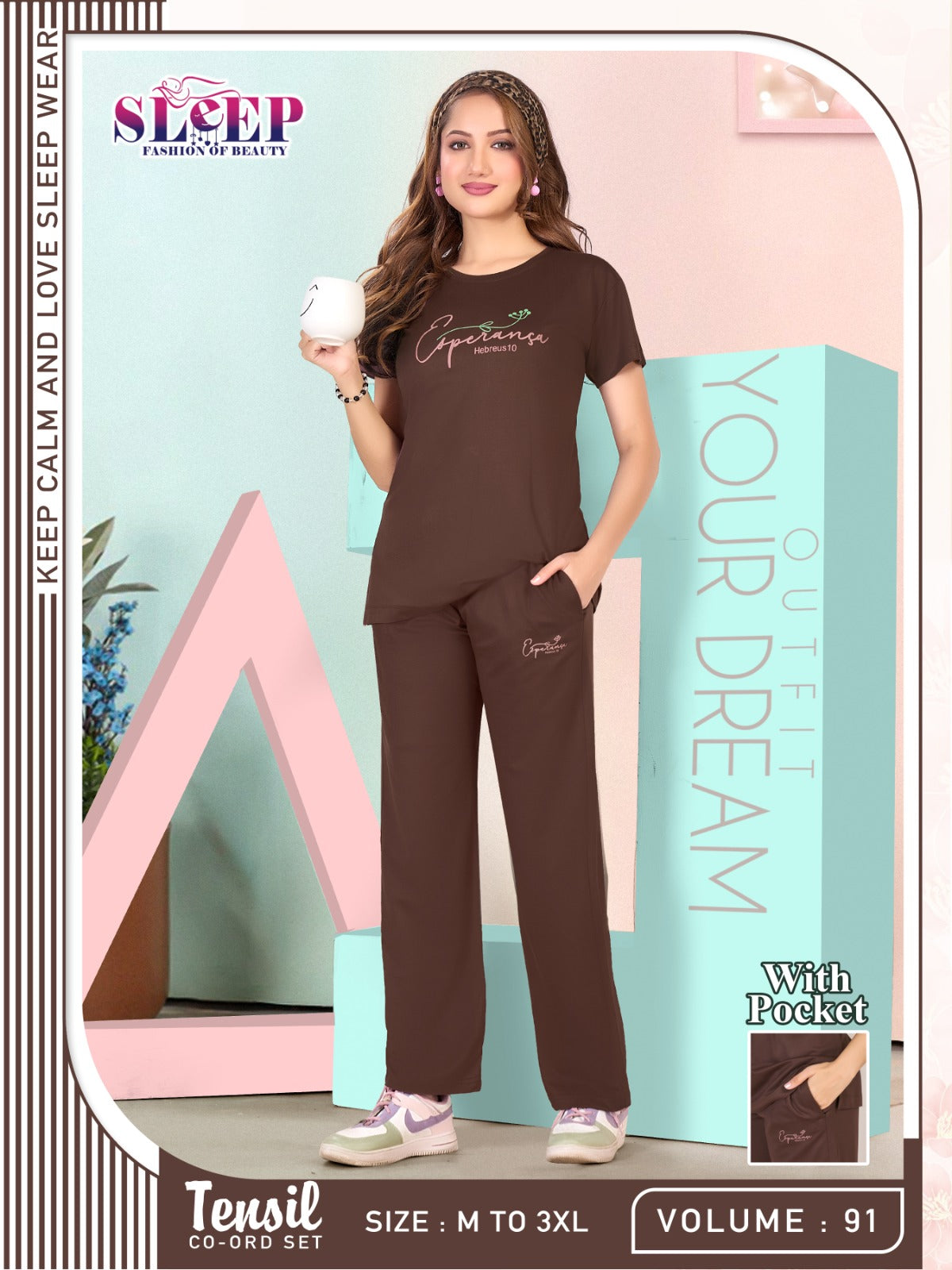 Vol 91 Sleep Faith Lady Tencil Pyjama Night Suits Wholesale Price