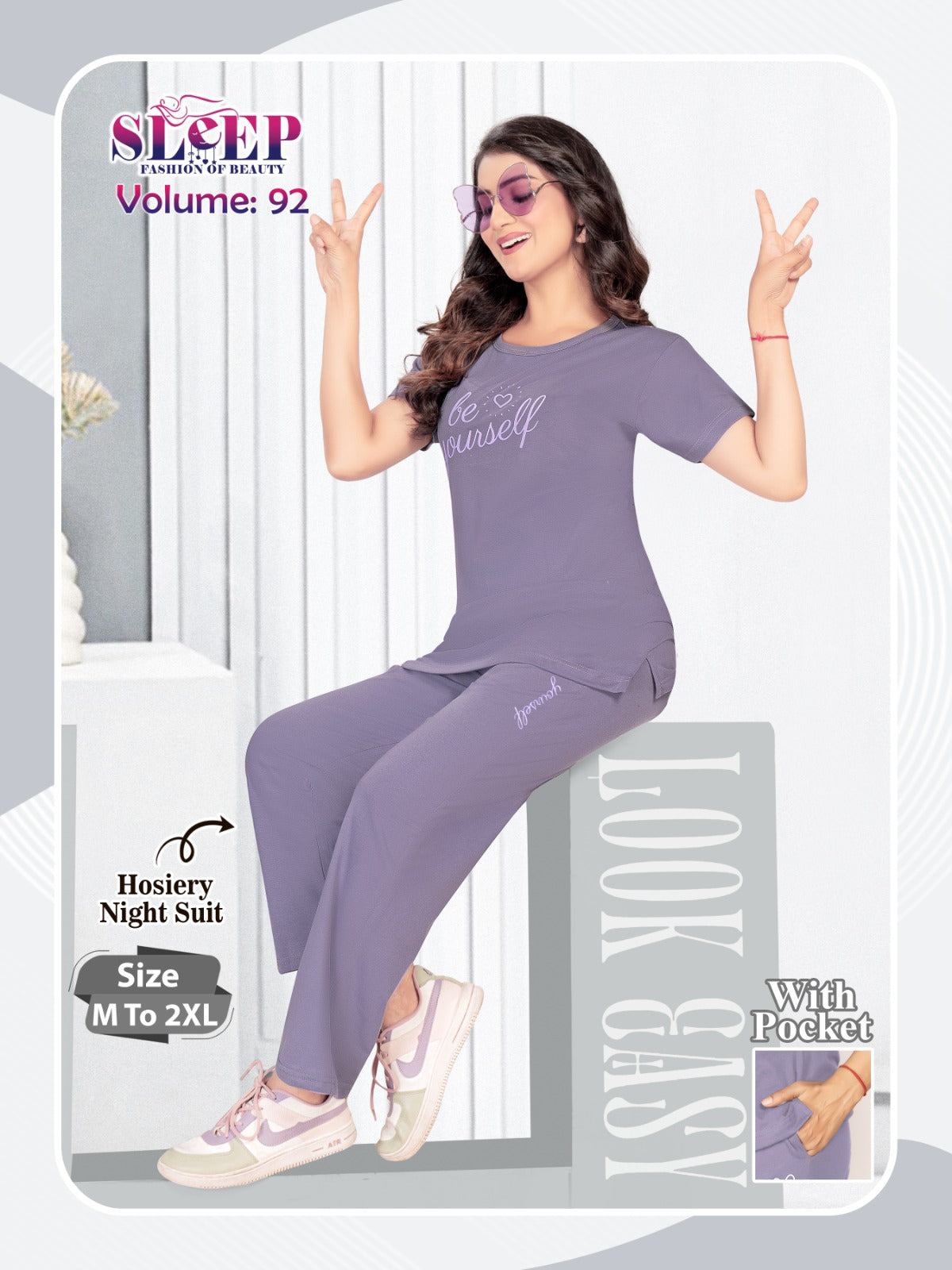 Vol 92 Sleep Faith Lady Hosiery Pyjama Night Suits Exporter