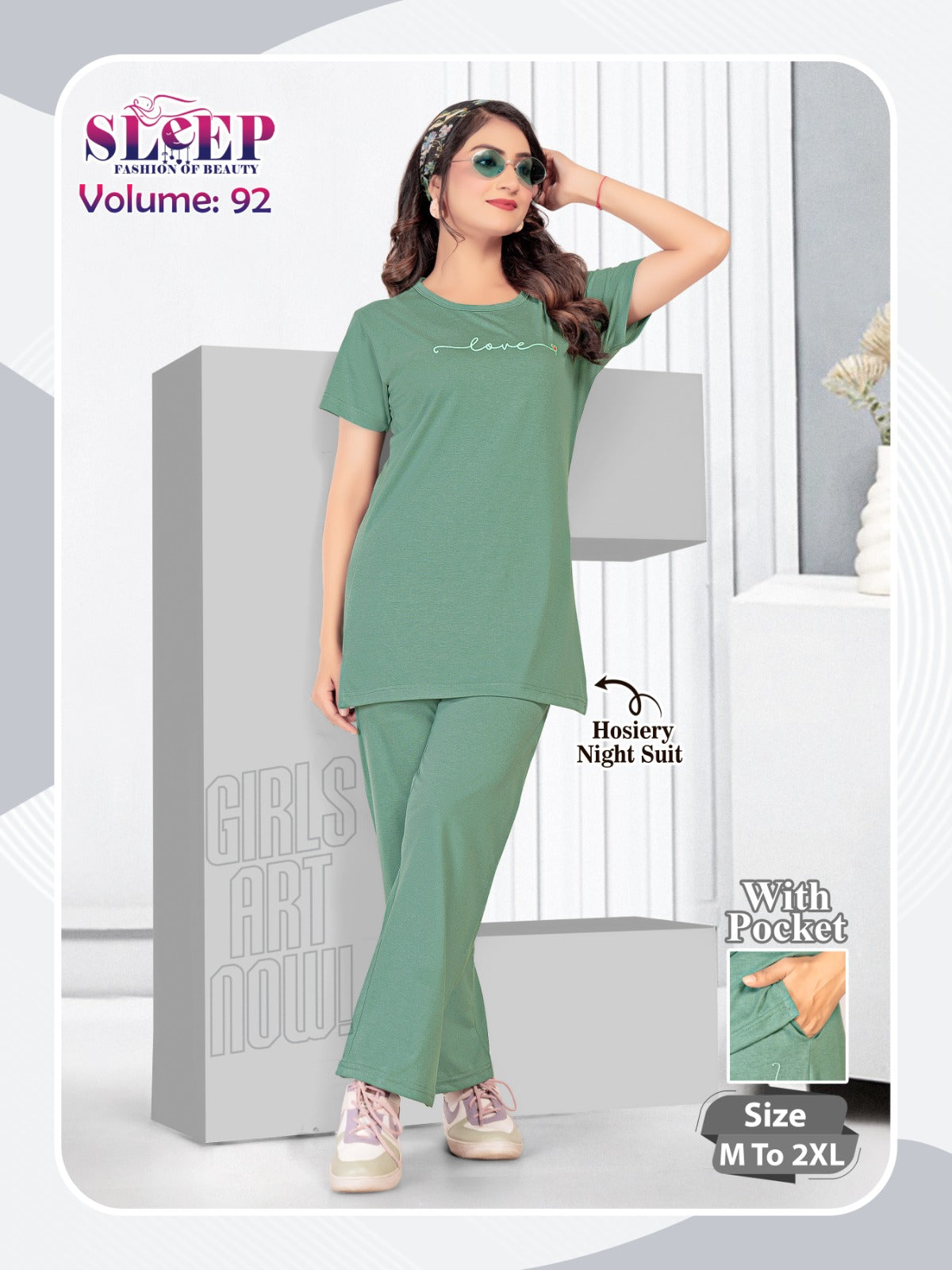 Vol 92 Sleep Faith Lady Hosiery Pyjama Night Suits Exporter
