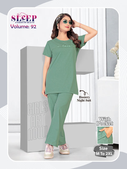 Vol 92 Sleep Faith Lady Hosiery Pyjama Night Suits Exporter