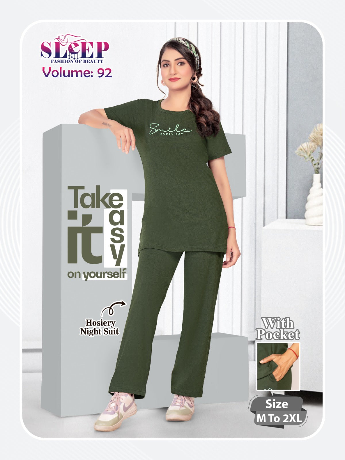 Vol 92 Sleep Faith Lady Hosiery Pyjama Night Suits Exporter